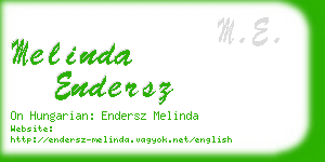 melinda endersz business card